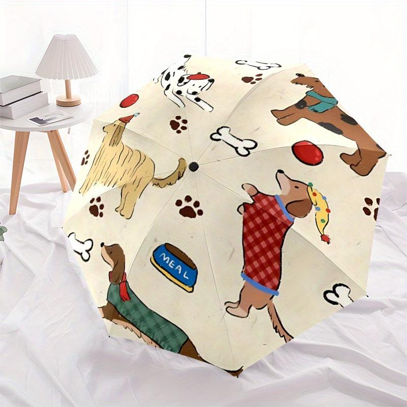 1pc Dogs Pets Automatic Open/Close Umbrella with One Touch Button,, Windproof Design   Lightweight Portable Umbrella for Women & Men6105