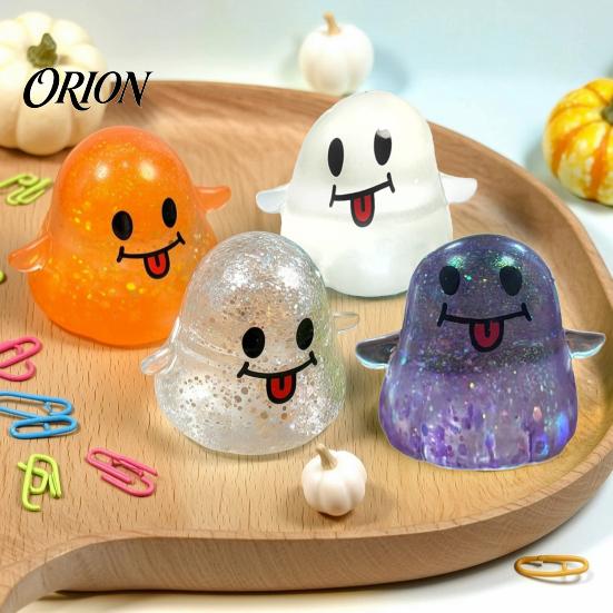 Halloween Ghost Toy Stress Relief Toy, Soft Spooky Squeeze Party Favors Cartoon Sensory for Adults and Kids Toys