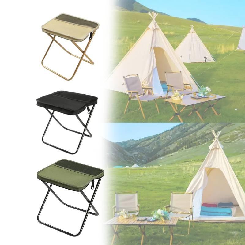 Travel Friendly Folding Stool Oxford Fabric Lightweight Build Outdoors Picnics
