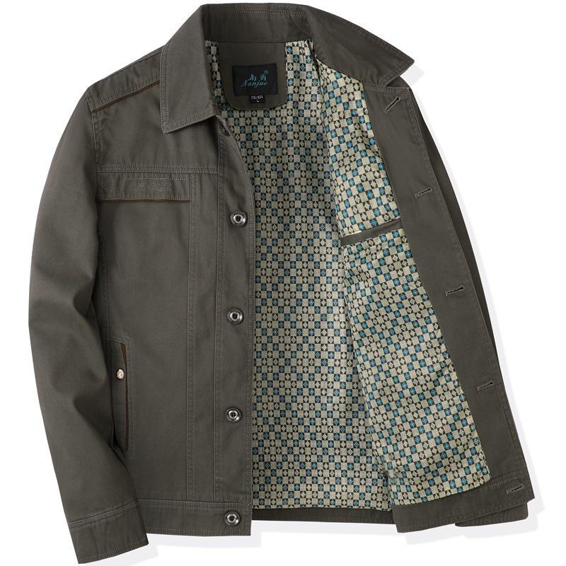 Dad's Mid-aged Stand-collar Jacket: New Spring & Autumn Style for Men