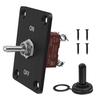 Toggle Switch Waterproof ON/Off DPST 4 Pin 30A 12V DC 20A 120V AC Toggle Rocker Switch 2 Way with Mounting Panel Cover for Marine Boat Car Truck