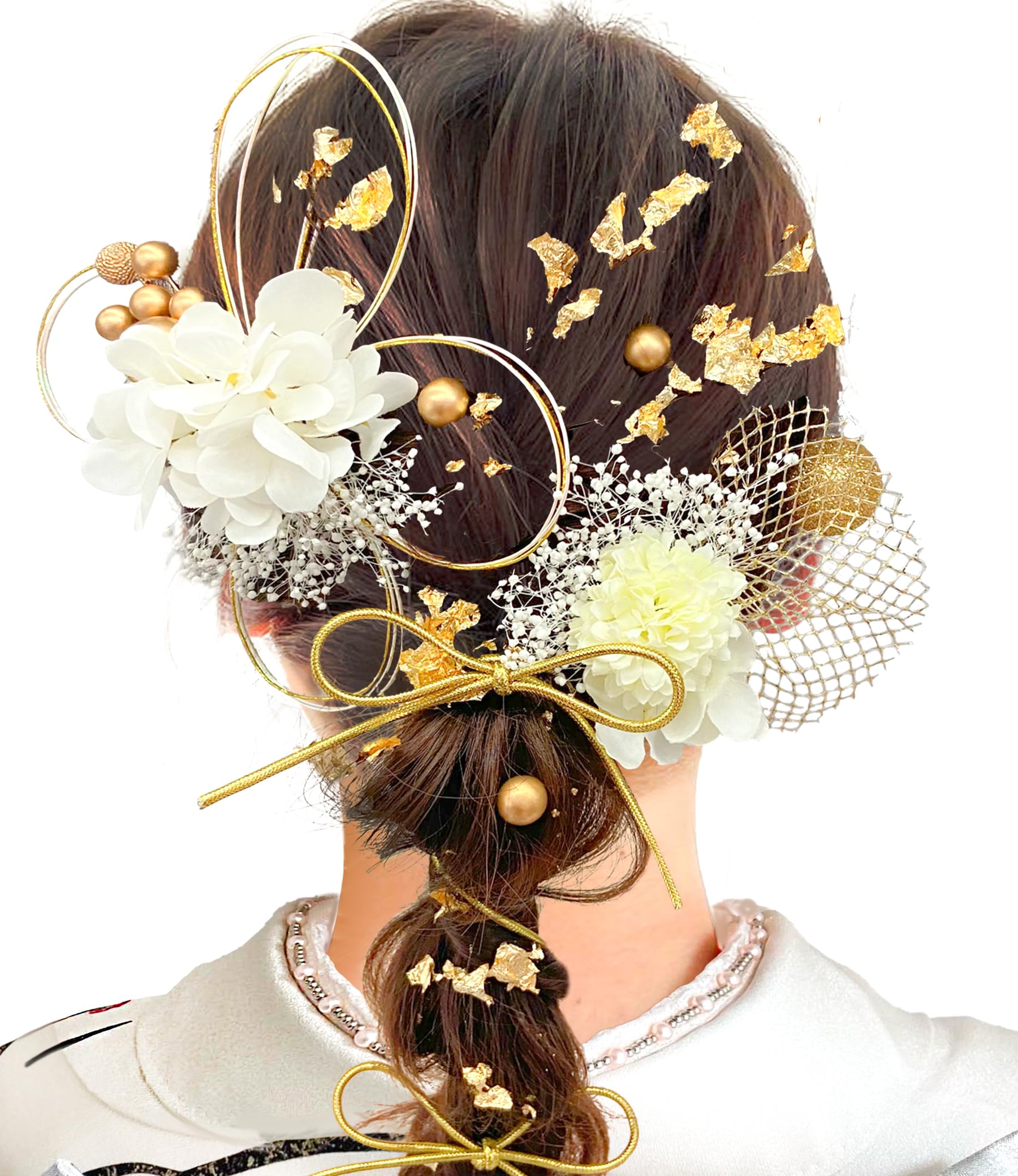 

Набор украшений для волос JZOON Цвета идеально подходят для и других японских и Продукт Белый 20 штук (10 Доступно) - Церемонии совершеннолетия, Сити-Го-Сан белый