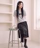 The Green Lab Dot Wrap Skirt [Black]