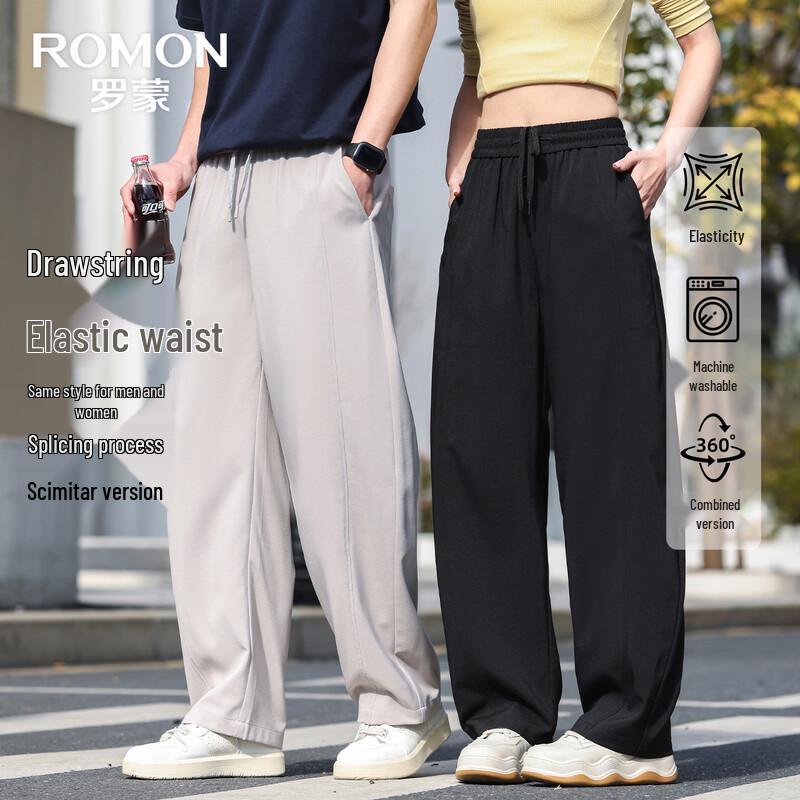 

ROMON Unisex Lightweight Curved-Leg Casual Pants 808 L