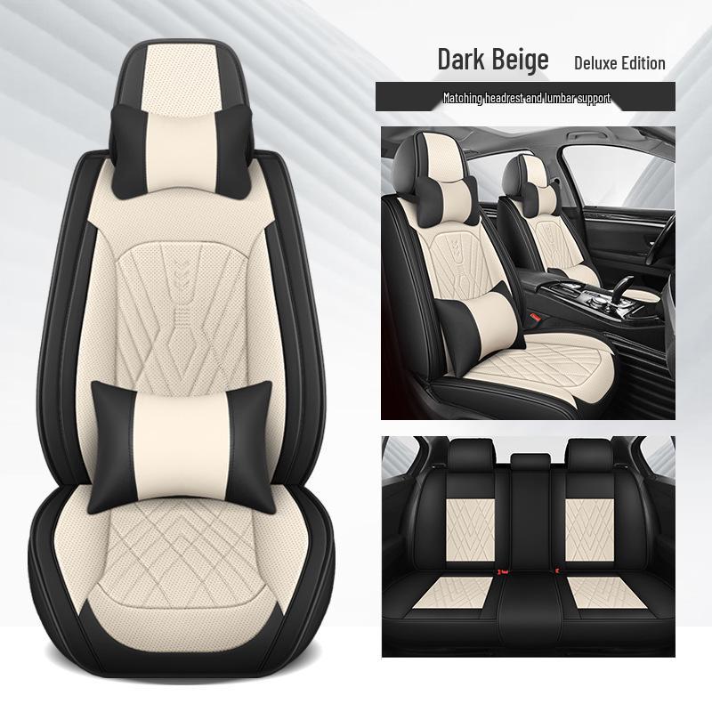 Universal Leather Car Seat Cushion: Durable, Full Wrap, All-Season Cover for Small Cars, SUVs, and Sedans