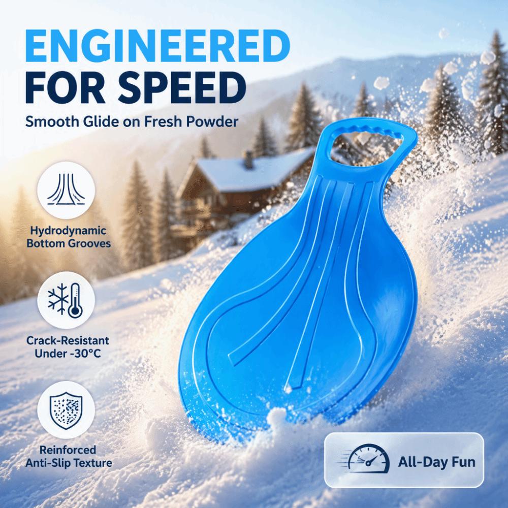 With Handle Skiing Board Heavy Duty Snow Sled Classic Grass Sliding Sled Grass