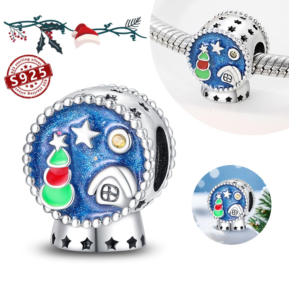 Christmas Party Copper Copper Christmas Snowman Beads Fit Charm Bracelet Pendant Women Diy Fine Jewelry Party Gift