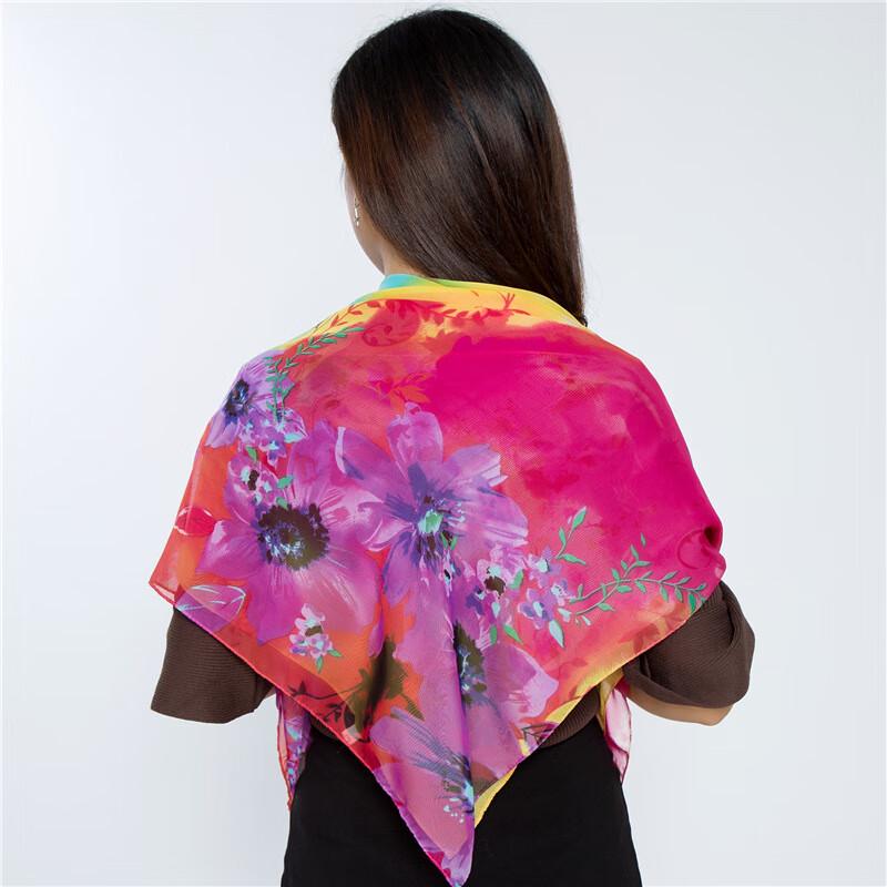 Printed Chiffon Sun Protection Shawl