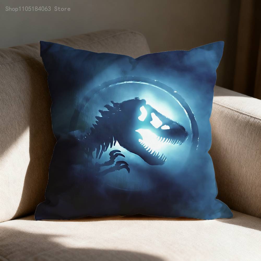 

J-JurassicES Dinosaurs Throw Pillow Case For 30x30cm 40x40cm 45x45cm 50x50cm 55x55cm Square Sofa Pillowcase Shell 30cmx30cm
