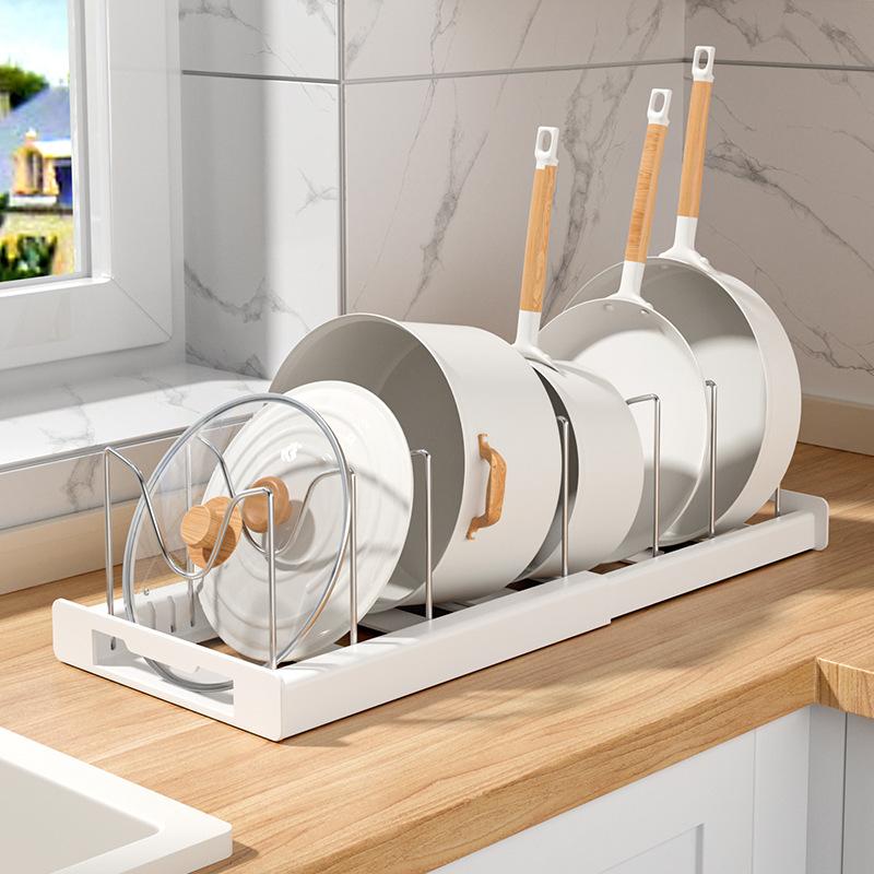 Scalable and Adjustable Pot Lid Storage Rack Pot Lid Storage Box Stretch Pot Lid Rack