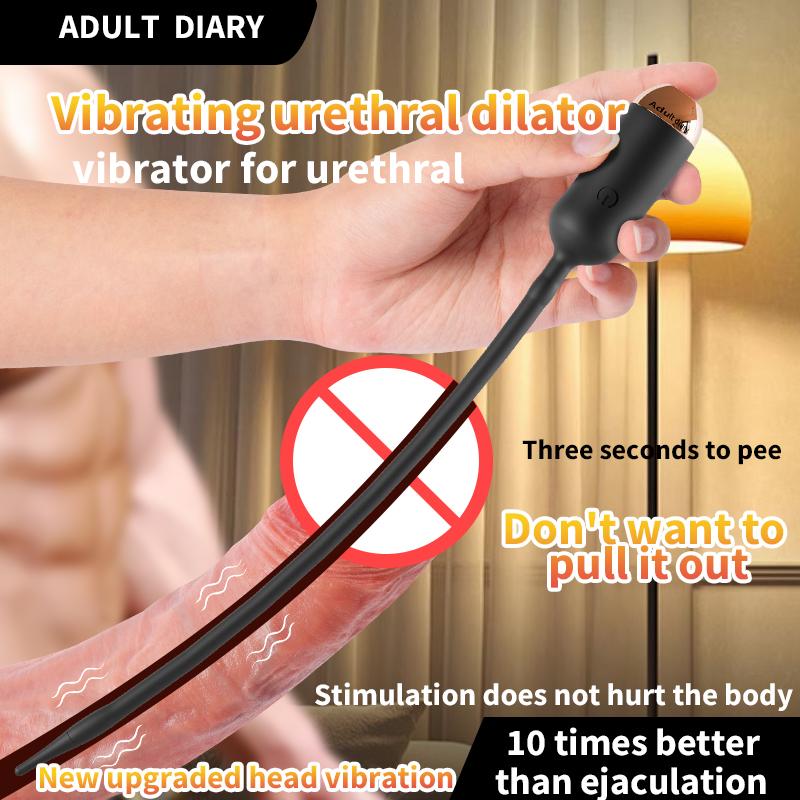 Men urethral catheter Vibrator Penis Plug Sounding Insertion Horse Eye Stick  Stimulator Prostate Massager Masturbator Sex Toys