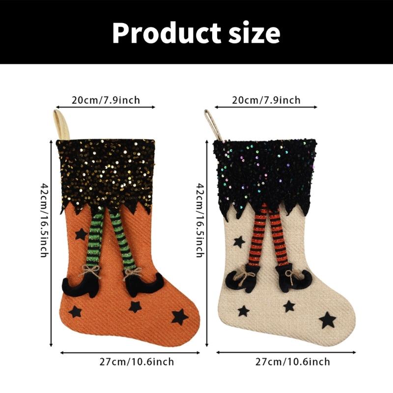 Eye Catching Halloween Themed Sock Unique Halloween Sock with Festival Pattern Soft Socks Ornament for Parties