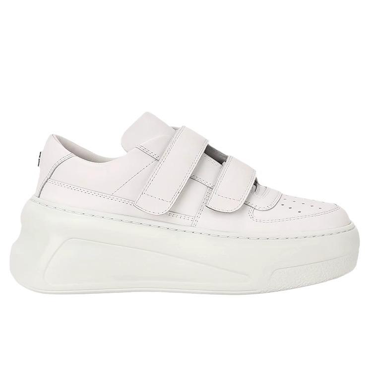 Yuanlitong autumn new thick-soled little white shoes women wear high-end school season Velcro uniform casual shoes women