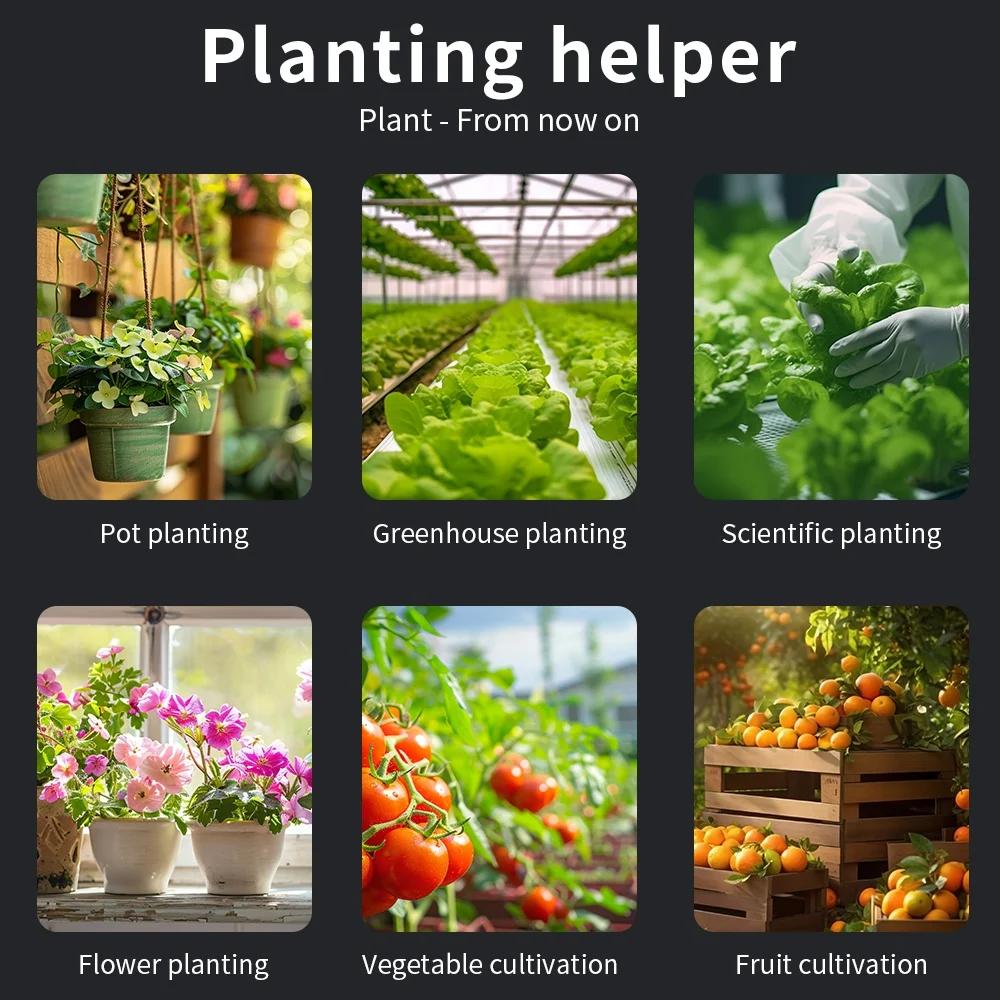 6 In 1 Soil PH Meter Sunlight Ambient Humidity Temp Soil Moisture Tester Air Moisture Nutrient Fertility Meter Gardening Tools