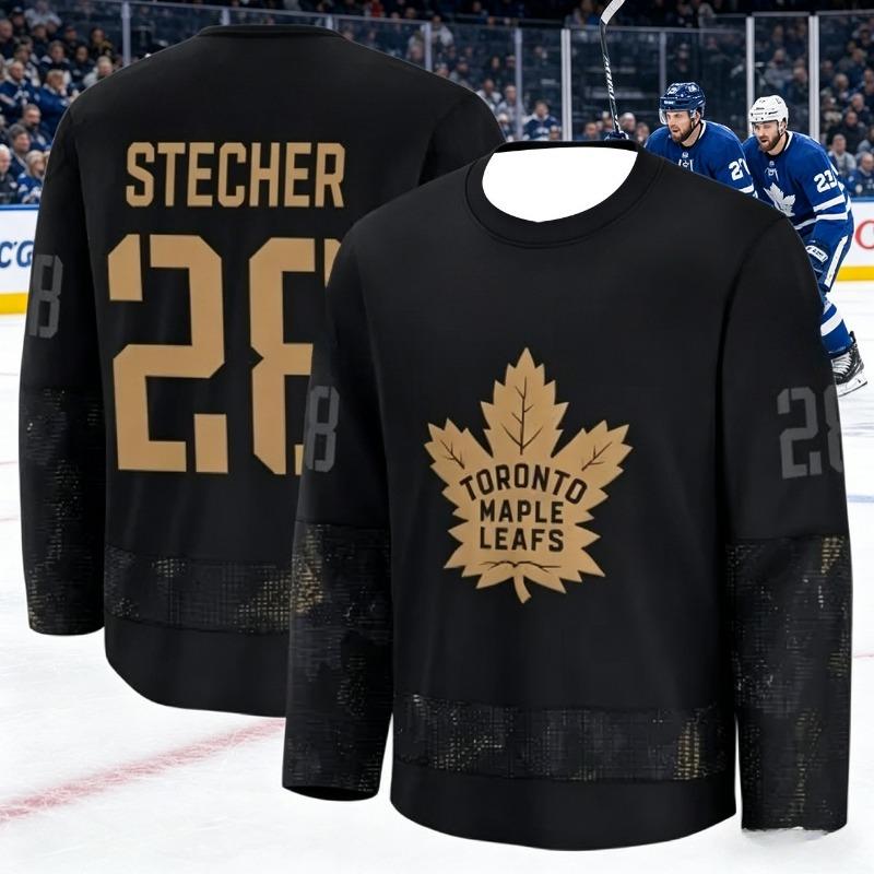 Men's New Ice Hockey Training Shirt - Maple Leaf Fan Series 3D Print - Breathable, Quick-Drying Long-Sleeved Kids