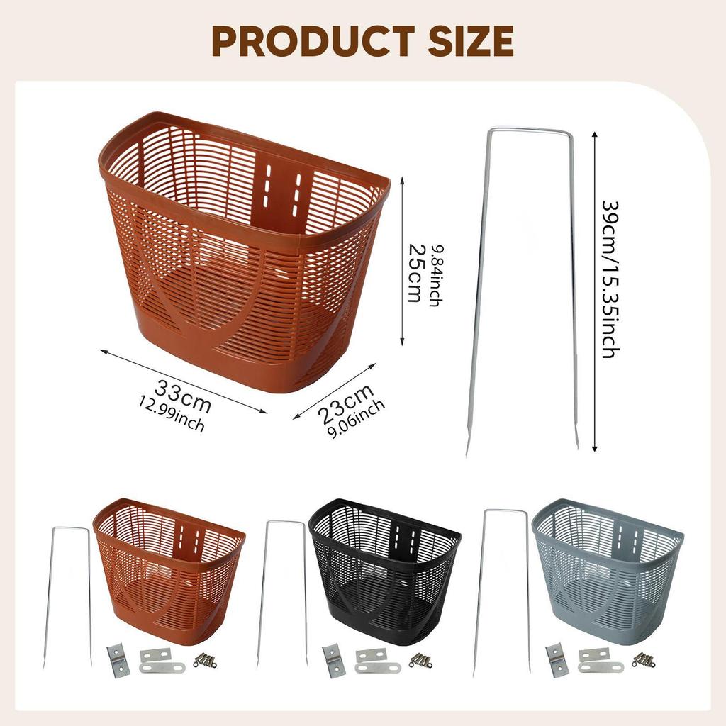 Front Bike Basket Storage Carrier Bicycle Basket for Trip Carrying Folding Bike Handlebar