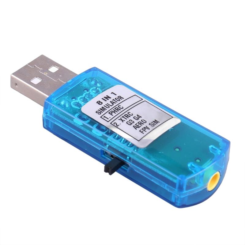 8 In 1 USB Flight Simulators FPVs Aircraft Helicopter Controllers with Cable for Learning & Practicing Flying Skill