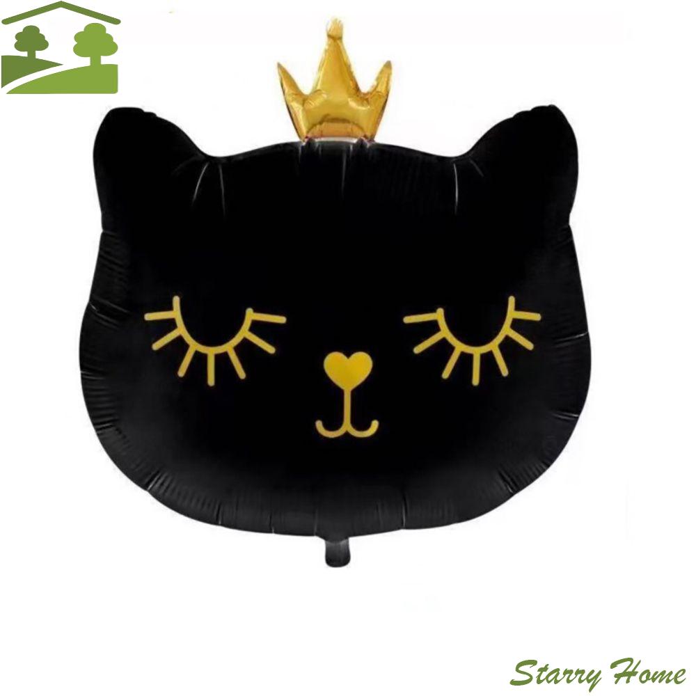 Aluminium Foil Cat Head Shape Birthday Party Layout Party Supplies Inflatable Balloon Birthday Decor Foil Balloons