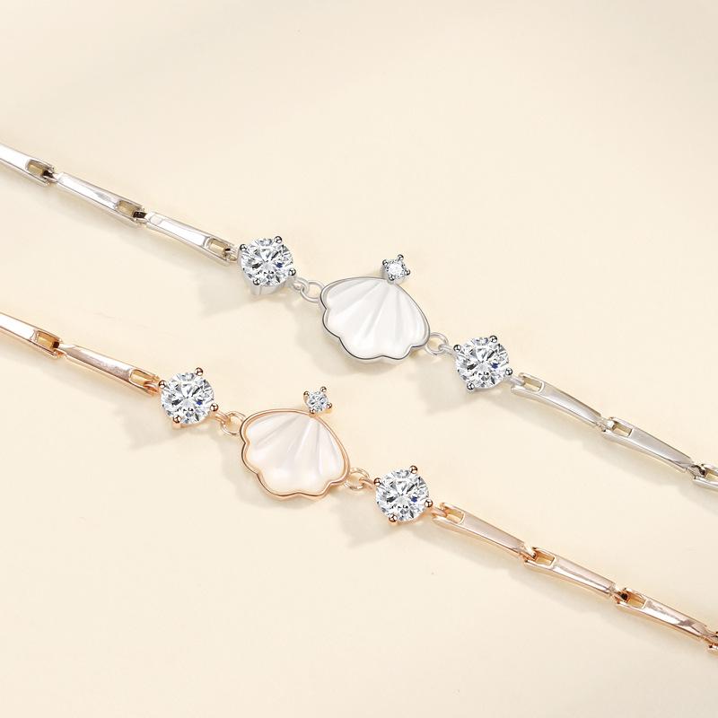 Bamboo One Shell Bracelet Female Summer Internet Celebrity White Fritillary Bracelet Fashion Niche Girlfriend Hand Jewelry Ins