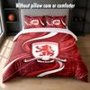Middlesbrough Football Design Bed Bedding Set 1 Duvet Cover + 2 Pillowcases Soft Breathable Household Bed Linens