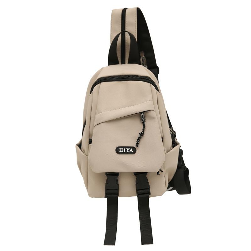 

Мужская нагрудная сумка, женская сумка через плечо в студенческом стиле, сумка через плечо, многофункциональный рюкзак хаки