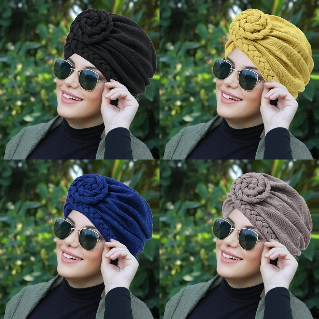 Casual Knitted Beanie Hat With Side Braid For Spring And Winter Fashion Accessories