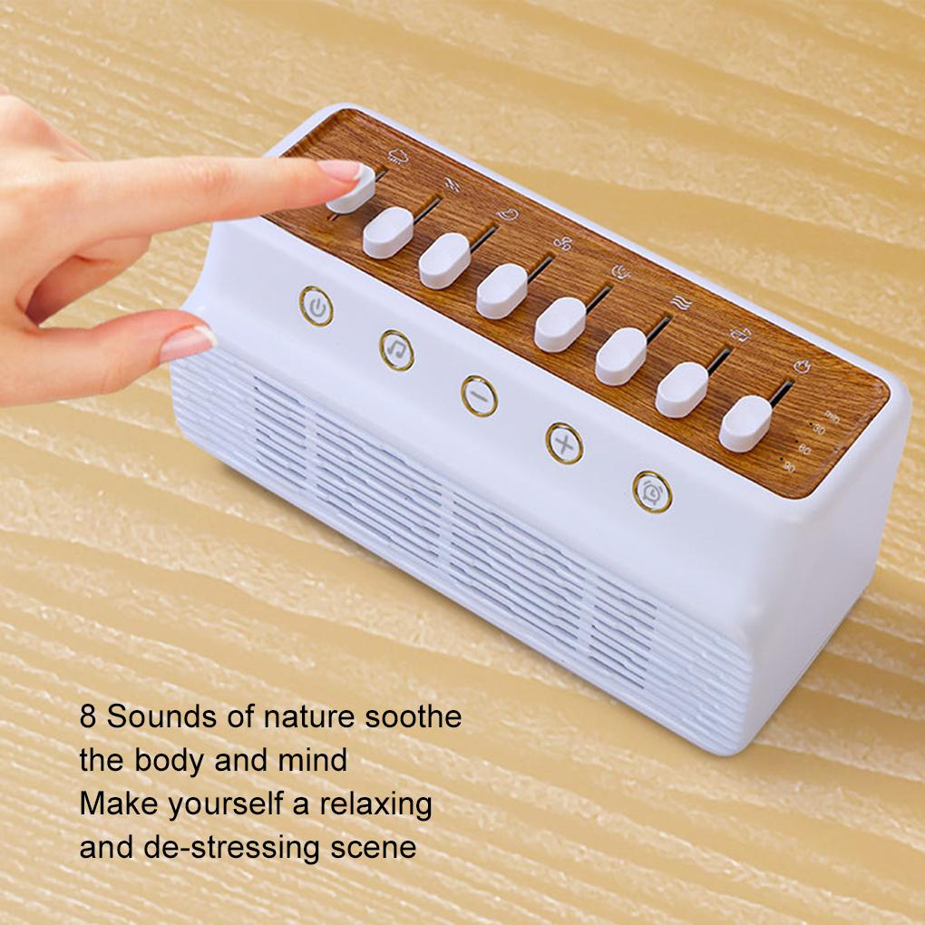 Baby White Noise Sleep Sound Machine Sleep Aids Tool 8 Natural Sounds Wireless Bluetooth-compatible Speaker Portable Music Box