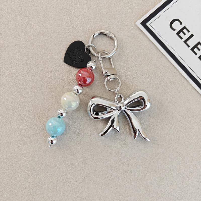 Creative Heart Bow Keyring and Phone Beaded Lanyard Ornament