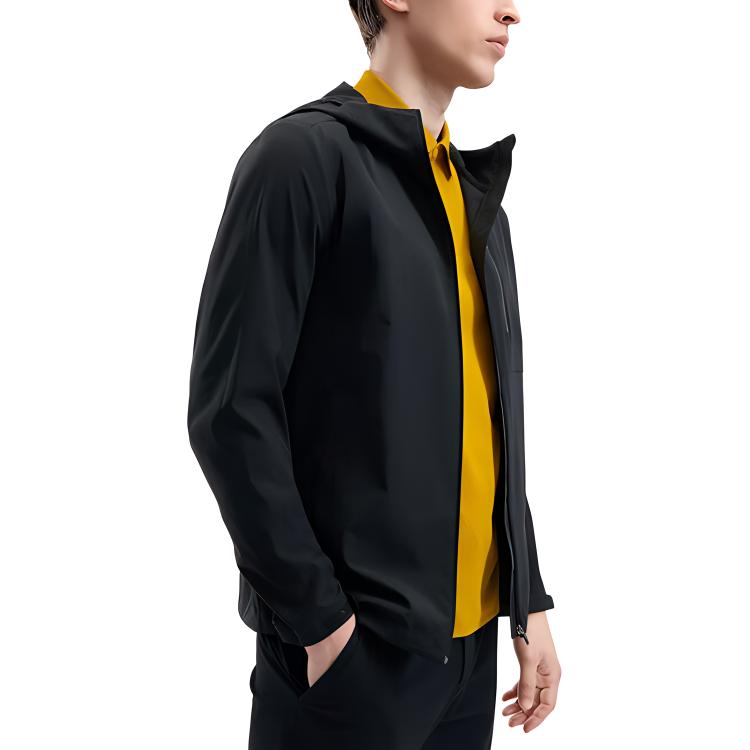 Fila SS24 Woven Solid Color Comfortable Lightweight Jacket Men Jackets Black F11M422706F-BK