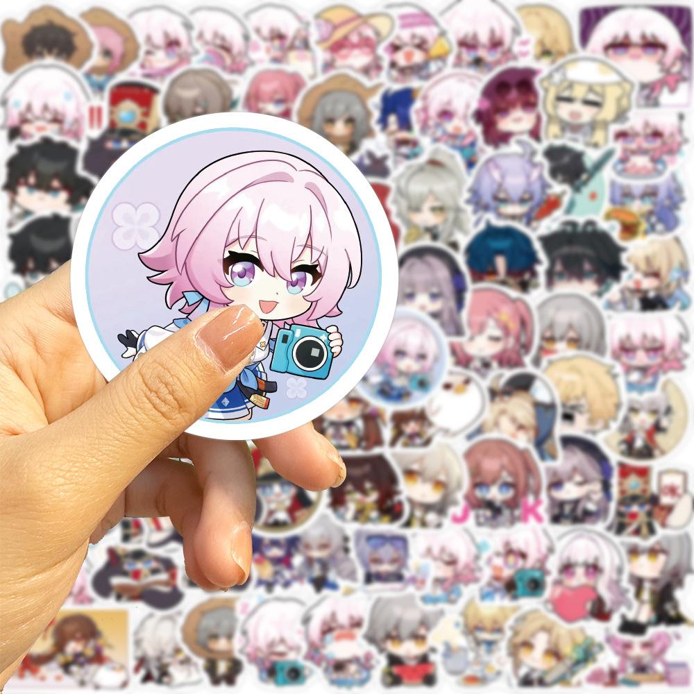104080Pcs Kawaii Game Honkai Star Rail Anime Stickers Cartoon Decals Kids Toy Notebook Laptop Motorcycle Decoration Sticker