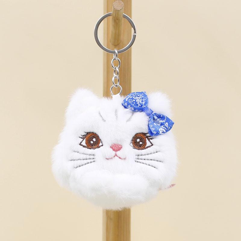 Adorable Cute Plush Cat Keychain Charming Kitty Doll Couple Bag Pendant