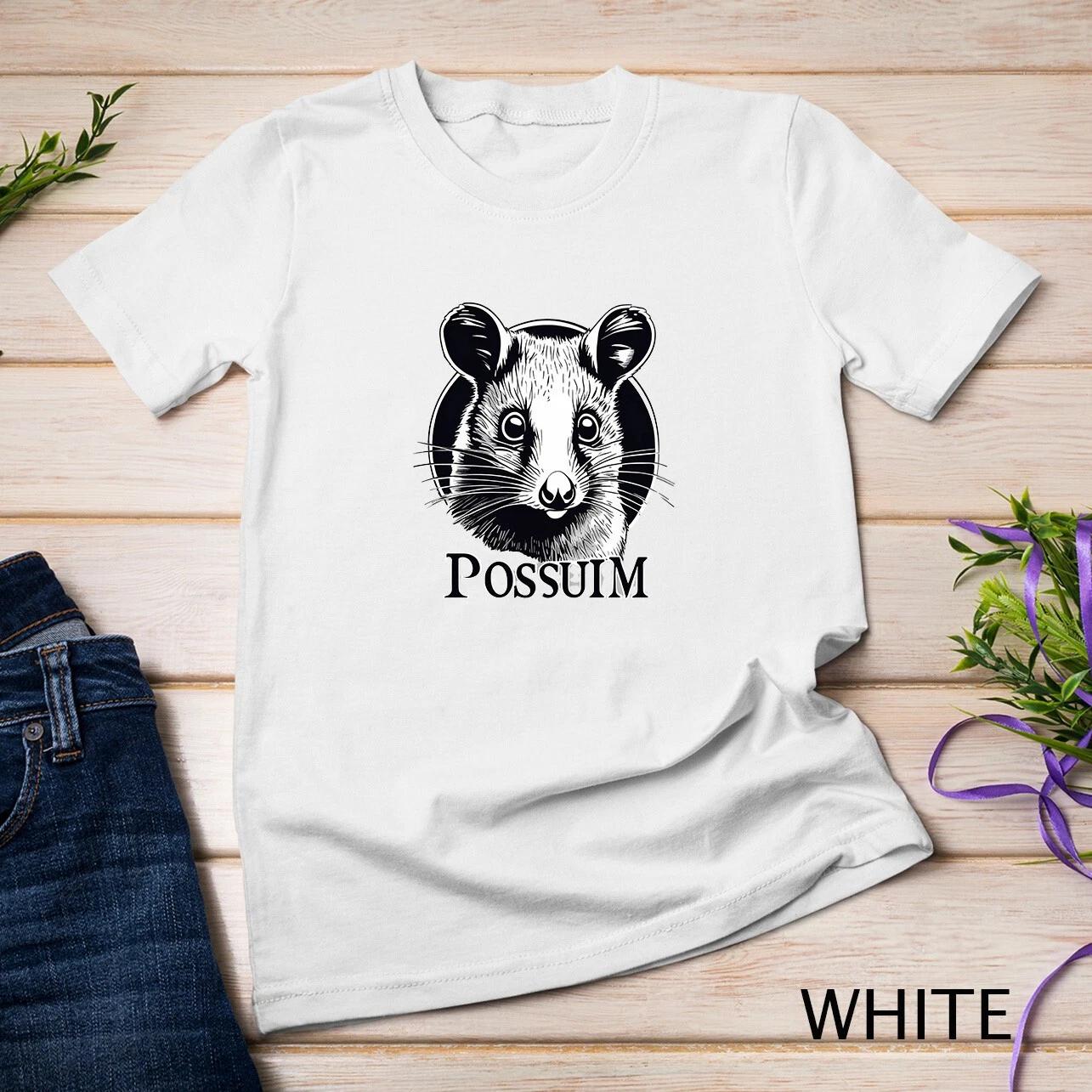 Possum Monochrome Possum Portrait T-Shirt Unisex T-shirt 4XL