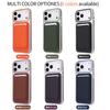 Porte-cartes détachable 2 en 1 Tissu technique magnétique Color block Coque antichoc pour téléphone pour iPhone 17 Pro max 16 15 Pour Magsafe