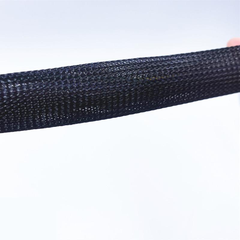 Black Insulated Braid Sleeving 4/6/8/10/12/16/20/25/30/40/50mmTight PET Wire Cable Protection Expandable Cable Sleeve Wire Gland