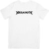 Maglietta Bianca in Cotone di Qualità Unisex Megadeth Music per Uomo Donna.