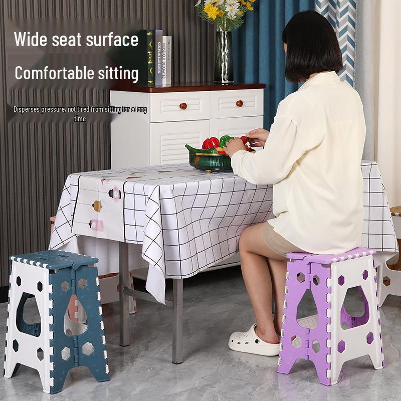 Foldable Thickened Multi-Use Stool: Fishing, Outdoor, Dining, Plastic/High/Low