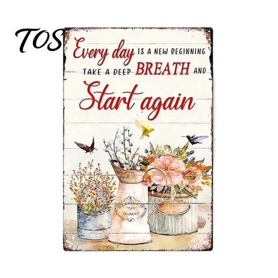 Wooden Patio Hanging Art Retro Gardening Sign for Wall Decor, 12 x 8 Inch Vintage Garden Decor Plant Pattern Plaque with Pre-drilled Holes Indoor