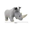 Soft Pillow Rhinoceros Plush Toy Wild Animals Stuffed Rhinoceros Doll  Kids Children