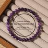 Natural Stone Real Amethyst Beads Bracelets Smooth Round Beaded Bracelet Men Women Stretch Jewelry Gifts