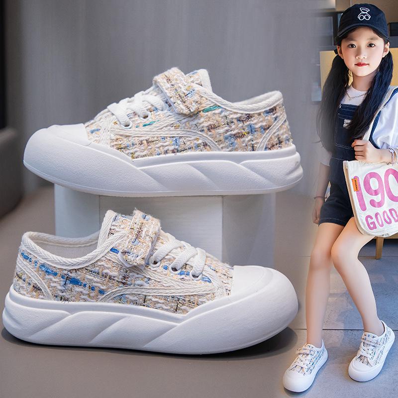 Children's canvas shoes 2025 summer new student single shoes boys casual sports shoes girls soft-soled low-top classmates