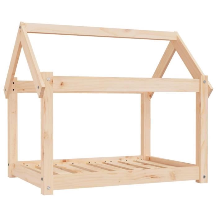 822207 vidaXL Dog Bed 81x60x70 Cm Solid Pine Wood