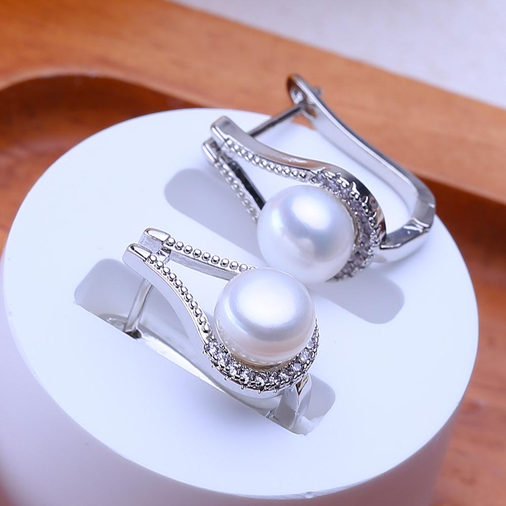 LSOOYH Freshwater Pearl Earrings For Women Statement Star Clip On Earrings Fashion Pearl Jewelry