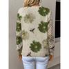 Elegant Autumn and Winter, Bohemian, Western-style Versatile Pullover V-neck Long Sleeved Women's Top, Trendy Women's Knitted Sweater