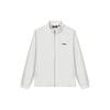 Logo Print Stand Collar Solid Woven Jacket Men Jacket Cream-White F11M231706F-IV