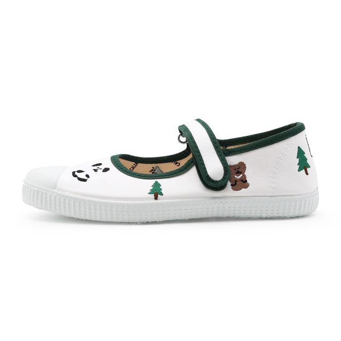 Victoria Shoes [Victoria Shoes X Dainotang] Mercedes Lavada Cotton Strap Sneakers (1168923-Verde)