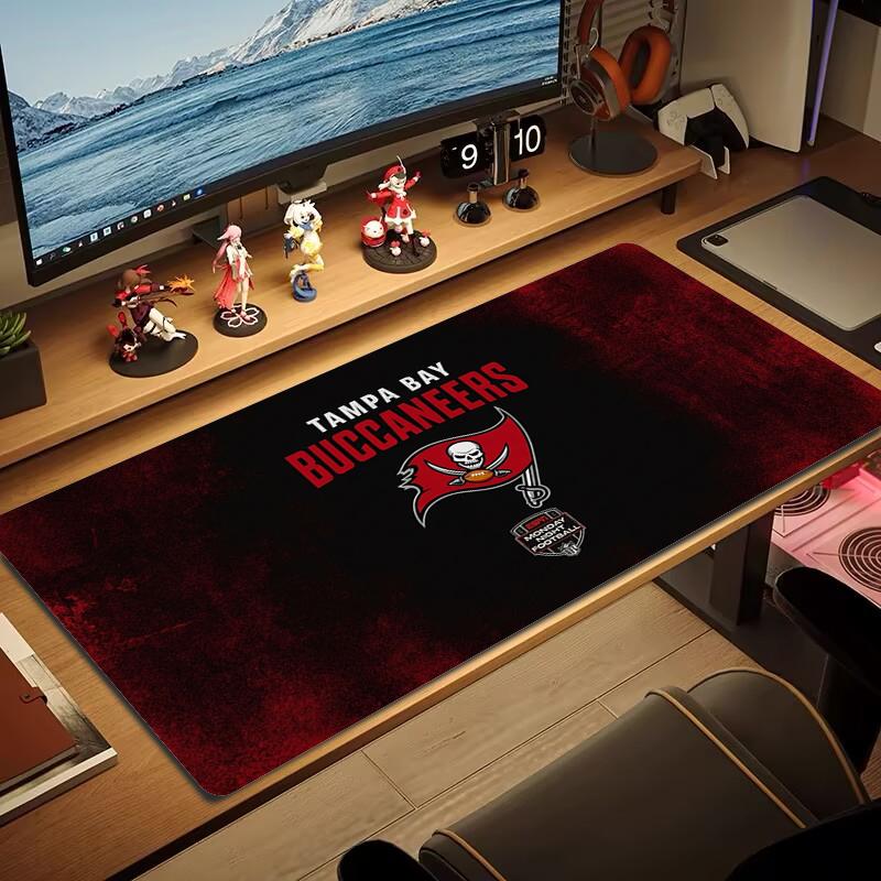 Tampa Bay Buccaneers Mauspads Großes Gaming-Tischkissen Rutschfest Laptop Tablet Großes Mauspads XXL Matte Mini-PC Spielmatte Mit Verriegeltem Rand