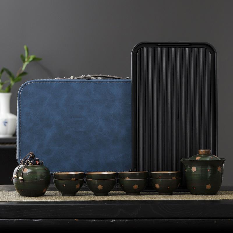 

Coarse pottery Kung Fu tea set company souvenir business gift party gift tea separation