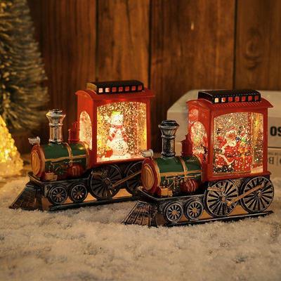 Weihnachtsmann und Schneemann Zug: Kreative Weihnachtsfiguren für Tischdekorationen für Kinder.