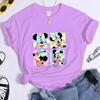 New Cute Minnie Mouse Avatar Printed T-shirt Outdoor Casual Fashion Women's Anime Minnie Mouse Shirt