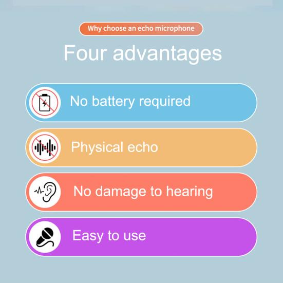 Kindermikrofon Sicher Keine Batterie erforderlich Physischer Echo Umweltfreundlich Geruchsfrei Unterhaltung Interaktiv Große Größe Echo-Mikrofon Spielzeug für Kind